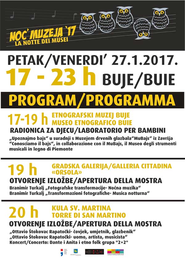 Bujska Noć Muzeja 27. sječnja 2017.