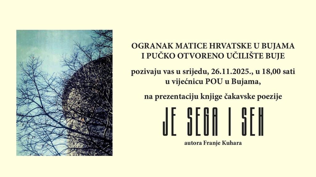 Prezentacija knjige „Je sega i seh“ u POU Buje