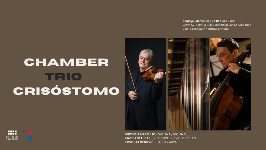 Koncert Chamber trio Crisóstomo u Bujama