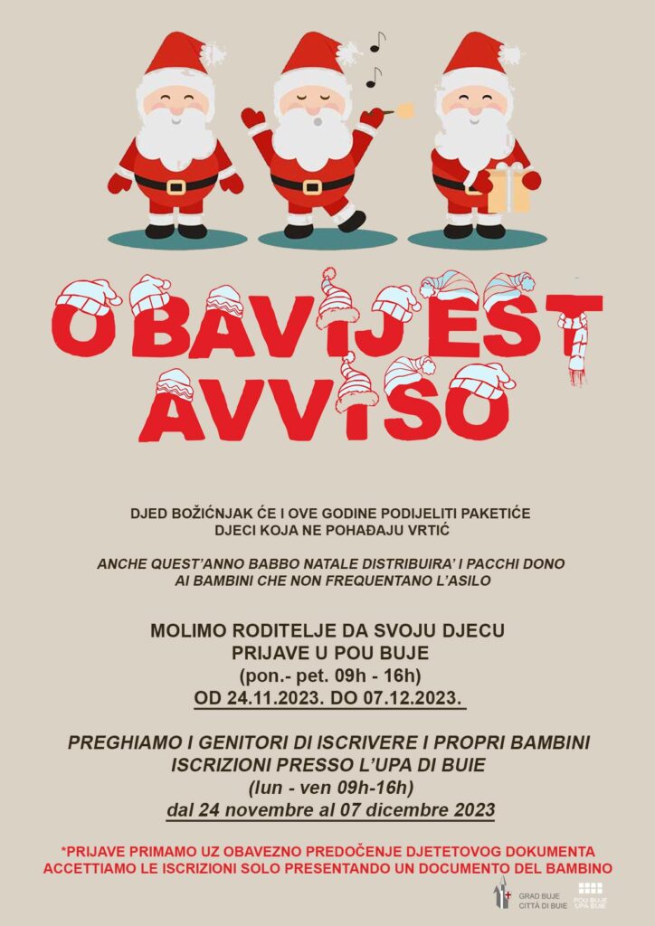 Djed Božićnjak – podjela paketića djeci koja ne pohađaju vrtić