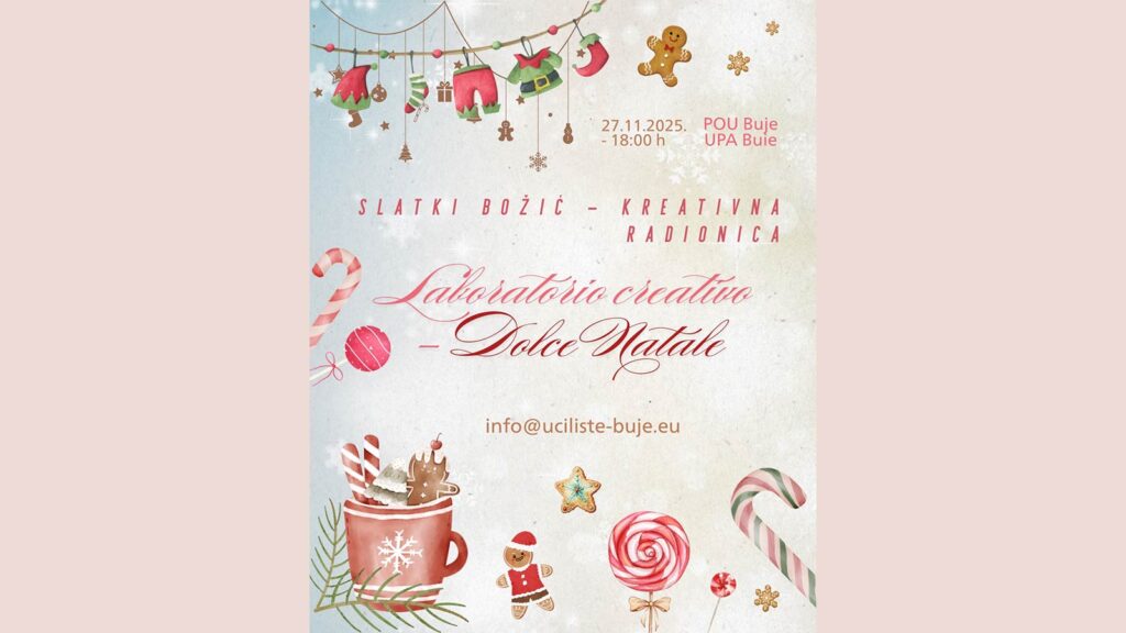 Slatki Božić – besplatna kreativna radionica u Bujama