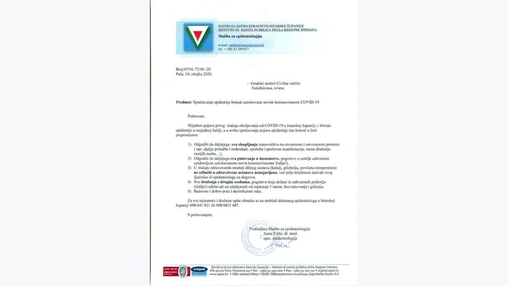 Odgoda aktivnosti POU Buje do 14.4.2020